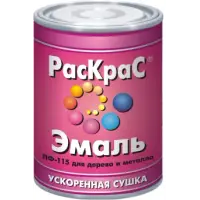Эмаль ПФ-115 зеленая 6кг РАСКРАС универсальная