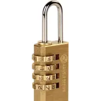 Замок кодовый навесной HANDLE DESIGN 4PB-20 золото