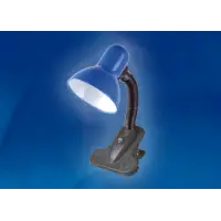Лампа настольная на прищепке Uniel TLI-202 синий, 60W Е27 (пакет)