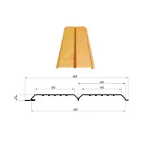 М/Сайдинг МП Ecosteel глянец **, L брус, толщина 0.5 мм, размер 0,264*м2
