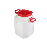 Бочка 40 л белая пластик дачная (квадратная)