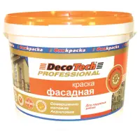 Краска ВД фасадная матовая акриловая DecoTech 9л База С