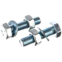 Болт с гайкой и шайбой М6х50 DIN 933 цинк (уп 6шт) SteelRex