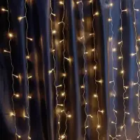 Гирлянда - занавес 230V 160 LED 1,5*1,5м, 2700K, IP44 , сетевой шнур 3м в комплекте, CL18 Feron
