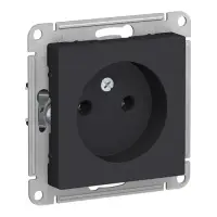 Механизм розетки одноместный СП AtlasDesign 16А IP20 без заземления, карбон Systeme Electric ATN001041