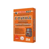 Глина каолиновая ТЕРРАКОТ жаростойкая 20 кг (до +1300°С)
