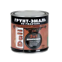 Грунт-эмаль по ржавчине с молотковым эффектом 3 в 1 DALI золотистая 0,75л