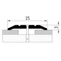 Порог АПС 001 алюминиевый 900*25*3 мм одноуровневый (33-ясень)