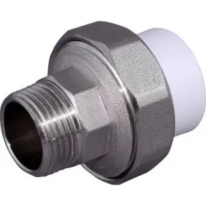 Муфта комбинированная разъемная PPR 40x1\'1/4 с наружной резьбой (Американка) Россия
