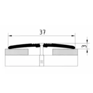Порог АПС 003 алюминиевый 2700*37*3 мм одноуровневый (18 вишня)