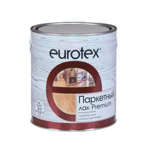 Лак паркетный глянцевый Eurotex–Премиум 2,5л (алкидно-уретановый)