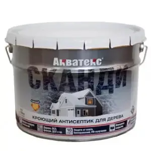 Антисептик кроющий для дерева Акватекс СКАНДИ карамель 9 л