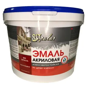Эмаль ВИТ акриловая с ароматом яблока быстросохнущая полуглянцевая 10кг