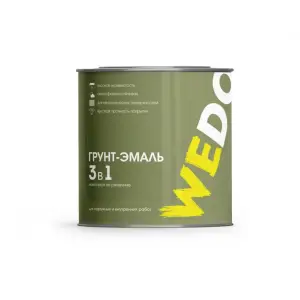 Грунт-эмаль по ржавчине 3 в 1 красная 1,8 кг WEDO