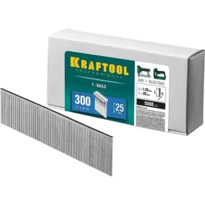 Гвозди Kraftool тип 300 (47/J/ F), 25 мм, калибр 18GA, 5000 шт
