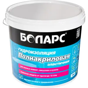 Мастика гидроизоляционная БОЛАРС полиакриловая 10 кг
