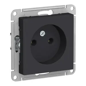 Механизм розетки одноместный СП AtlasDesign 16А IP20 без заземления, карбон Systeme Electric ATN001041